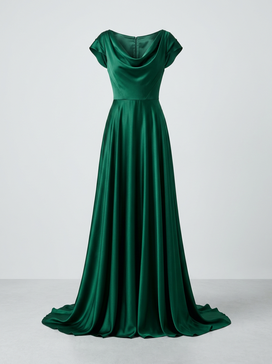 Couture Silk Evening Gown