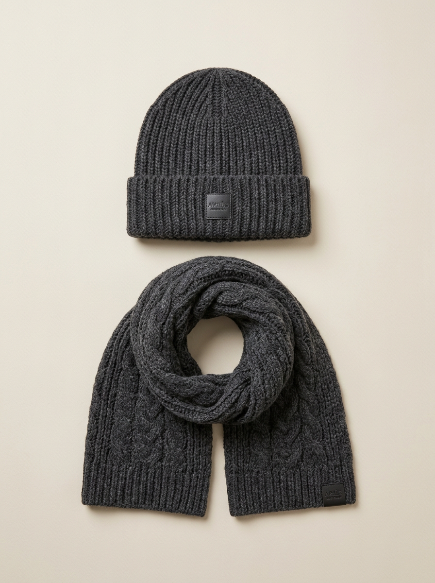 Knit Beanie & Scarf Set