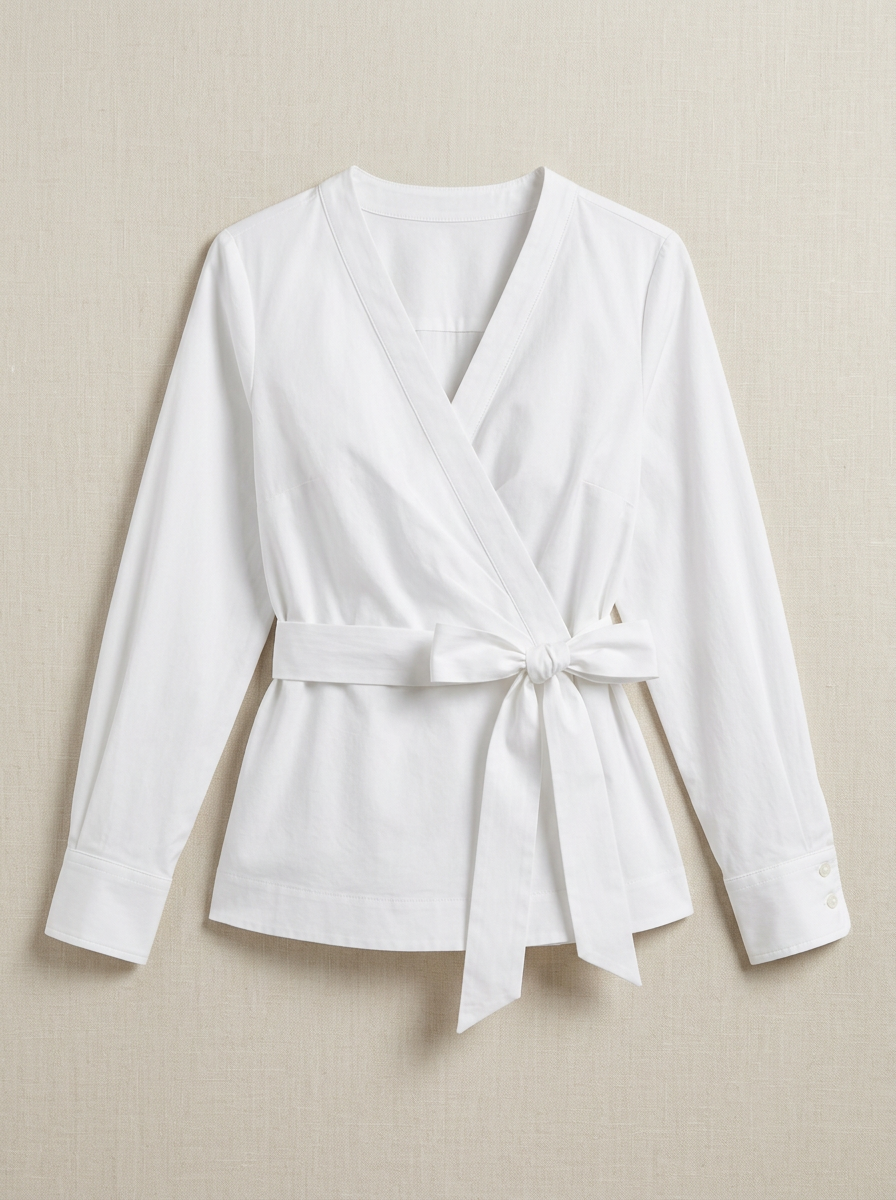 Satin Wrap Blouse